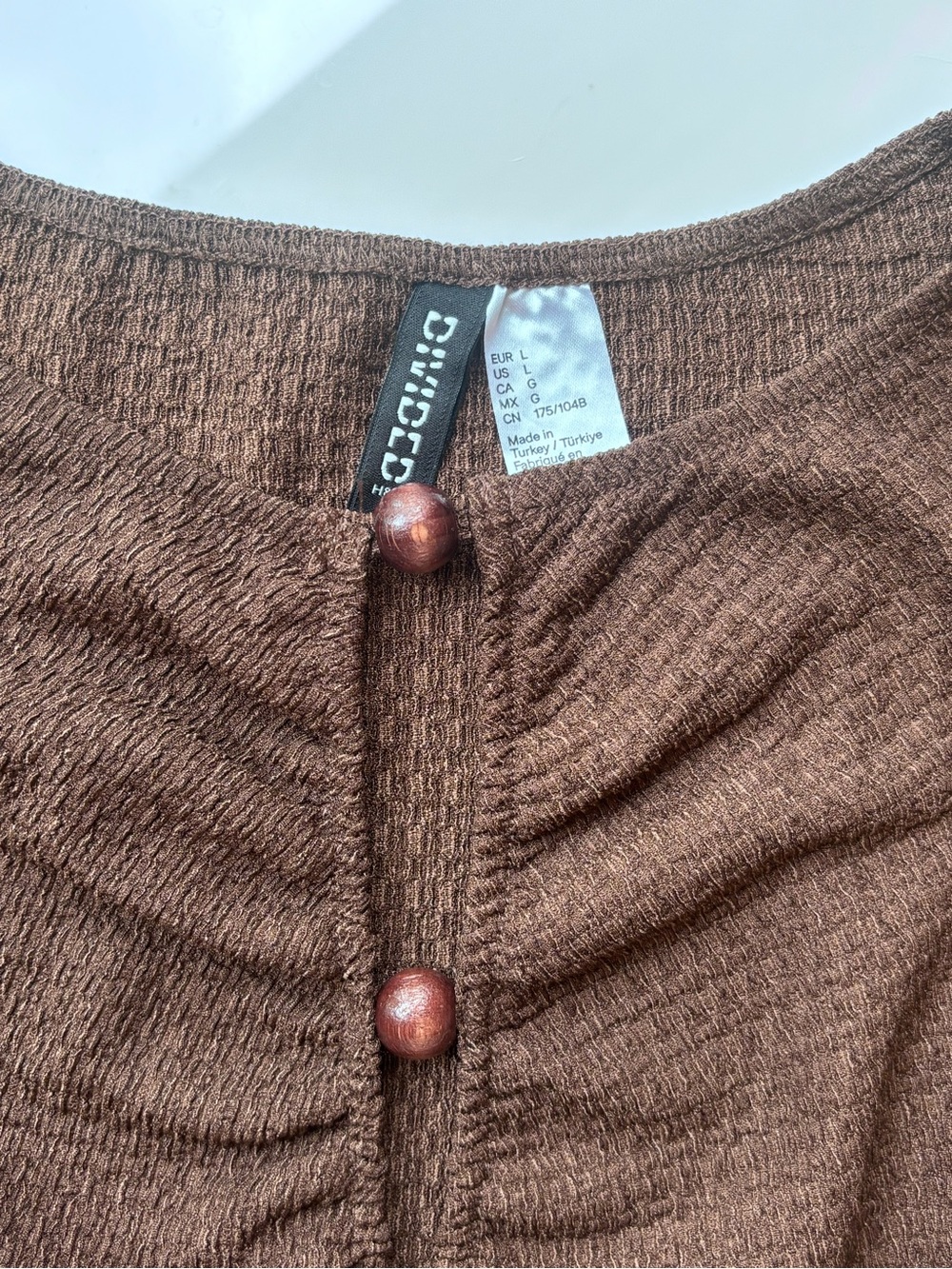H&M Bead-detailed Ruched Top - Picture 5 of 6